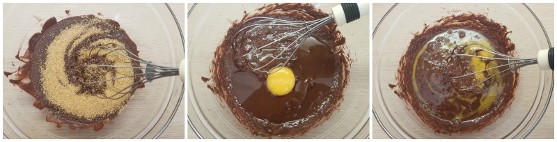 Unire lo zucchero e le uova - Torta al cioccolato morbida ricetta