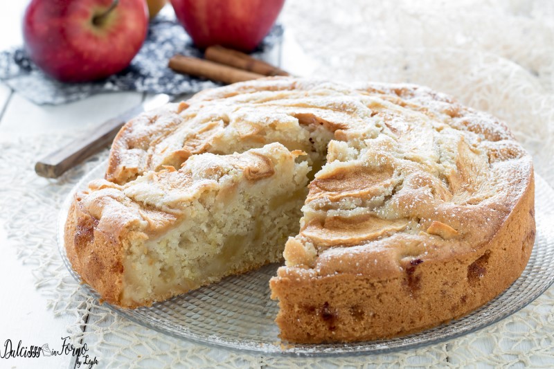 Torta di mele vegetariana la torta di mele senza uova e latte