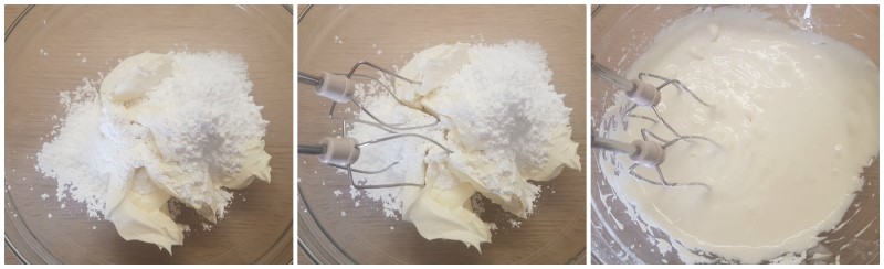 Unire mascarpone e zucchero - ricetta crema al mascarpone senza uova