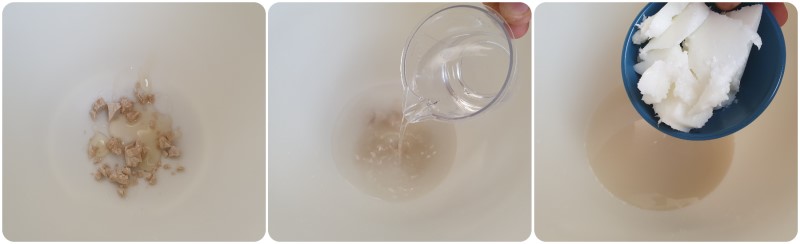 Mescolare acqua lievito e miele - Ricetta Tortano napoletano
