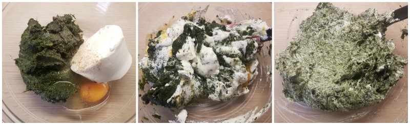 Il ripieno di ricotta e spinaci per i paccheri ripieni