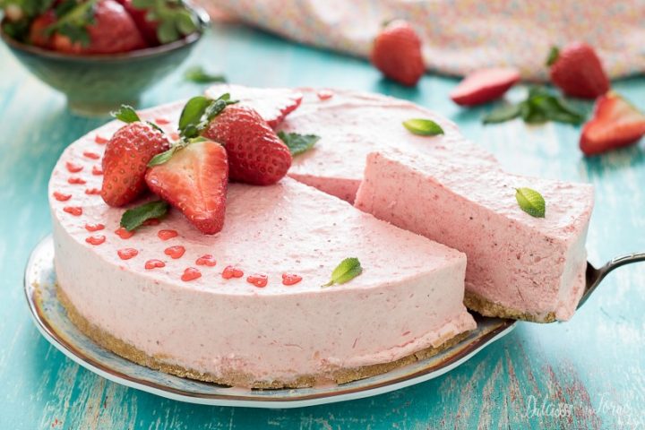 Cheesecake fredda alle fragole - cheesecake alla fragola