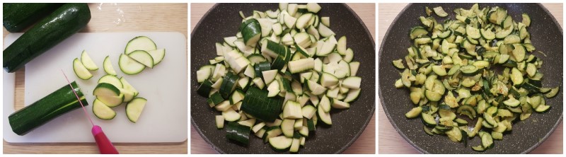 Polpettone di zucchine: la cottura delle zucchine