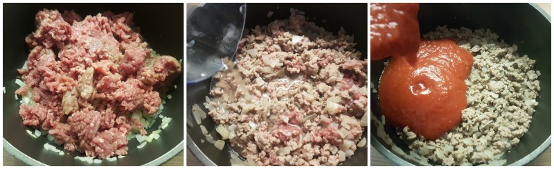Cottura della carne macinata dei supplì