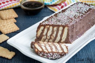 Mattonella dolce: ricetta torta di biscotti secchi Oro Saiwa mascarpone e Nutella