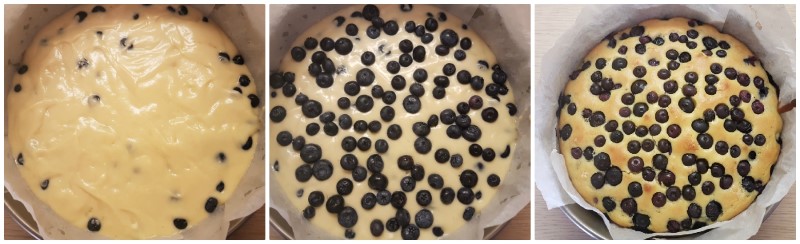 Cottura torta mirtilli e ricotta