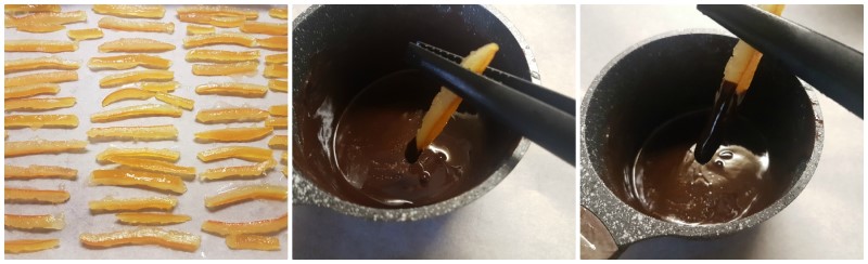 Scorzette di arancia con cioccolato
