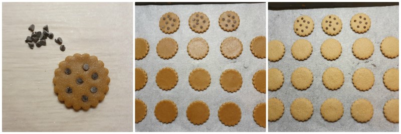 Cottura dei biscotti integrali senza burro