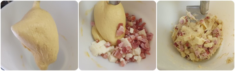 Aggiunta di salumi e formaggi - Baba rustico morbidissimo