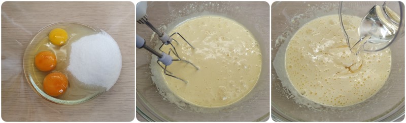 Montare uova e zucchero - Ricetta Torta di mele soffice
