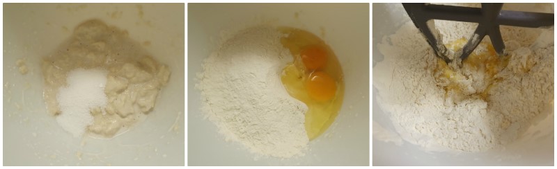 Aggiunta di farina e uova - Pan brioche rustico
