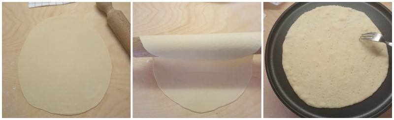 Stesura piadina all'olio