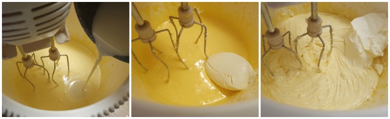 Preparazione crema al mascarpone - Torta tiramisu