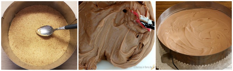 La farcitura della Cheesecake al cioccolato senza cottura