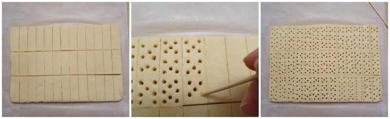 Bucherellare la superficie degli Shortbreads - biscotti inglesi