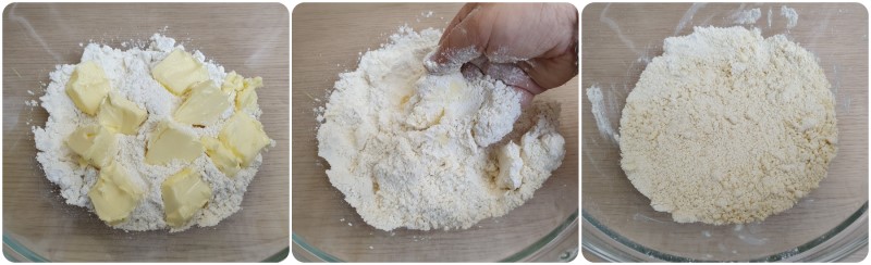 Lavorare farina e burro - Ricetta Biscotti di pasta frolla