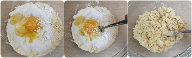 Unire uovo, zucchero e aromi - Biscotti di pasta frolla ricetta
