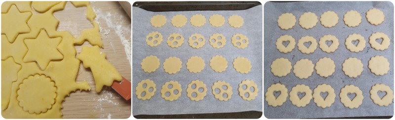Cottura dei biscotti di pasta frolla