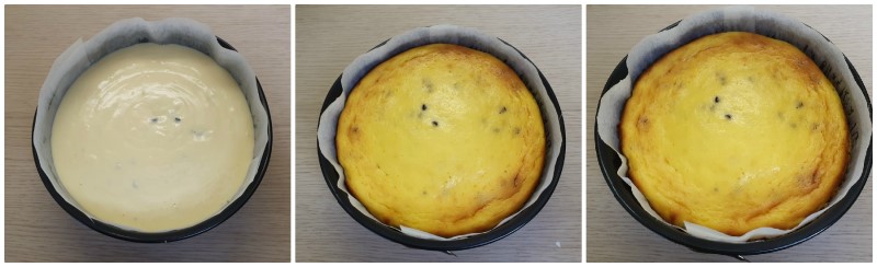 Cottura della Torta cremosa alla ricotta