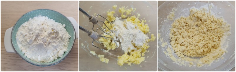 Unire la farina - Ricetta biscotti al limone senza uova