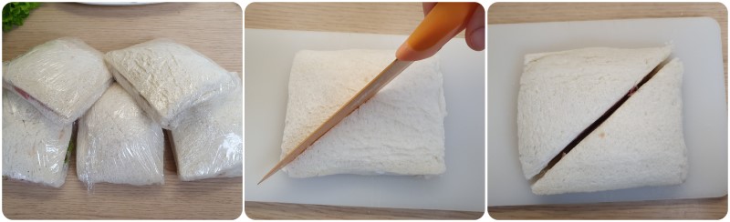 Come tagliare i tramezzini farciti