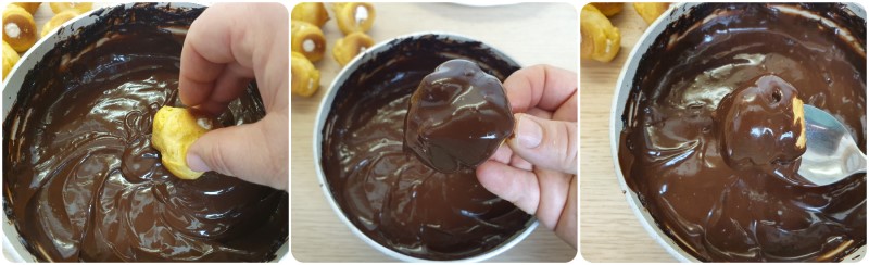 Come glassare i bignè - Profiteroles al cioccolato ricetta