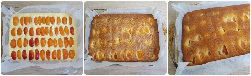 Cottura della Torta con albicocche