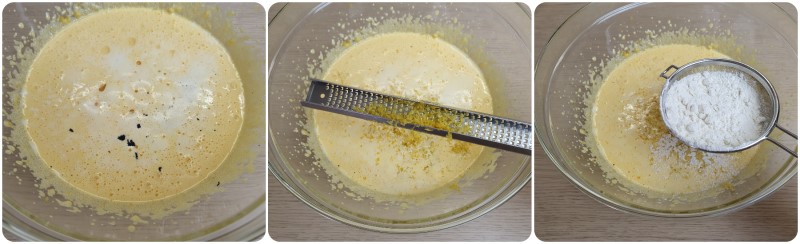 Unire vaniglia e scorza di limone - Ricetta Ciambellone americano