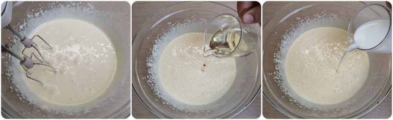 Unire olio e latte - Ricetta Ciambellone al cioccolato