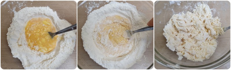 Amalgamare gli ingredienti - Ricetta ravioli fatti in casa