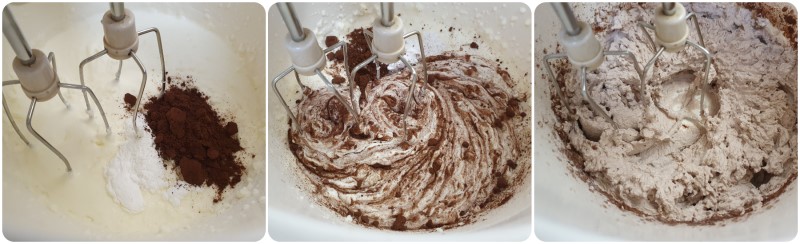 Preparazione della panna al cacao