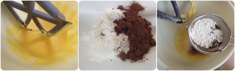Unire farina e cacao - Tortine al cioccolato ricetta
