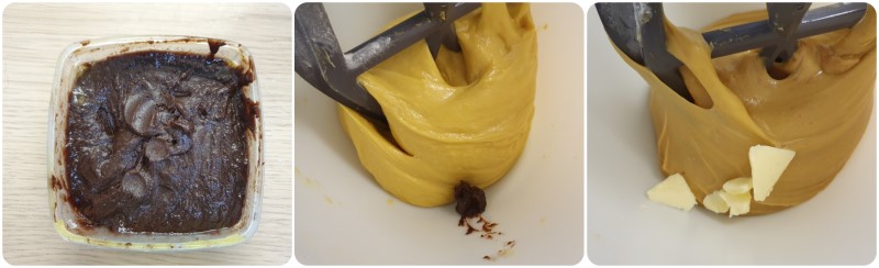 Aggiungere l'emulsione - Ricetta Panettone con gocce di cioccolato