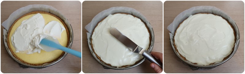 Stendere la crema sulla superficie - cheesecake ricette originali