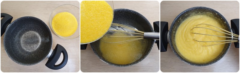 Cottura della polenta - Ricetta cestini di polenta