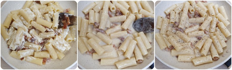 Mantecare la pasta - Gricia ricetta originale