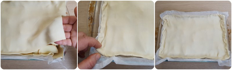 Decorazione della torta salata ai carciofi ricetta