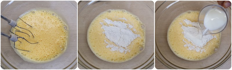 Unire farina e latte - Kaiserschmarren ricetta