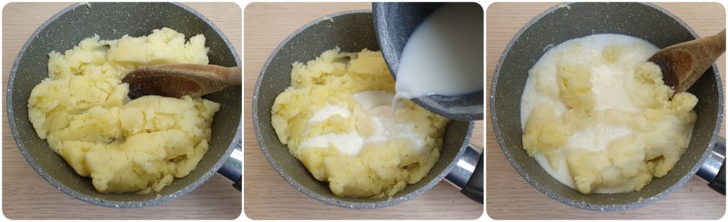 Unire burro e latte - Purè di patate ricetta