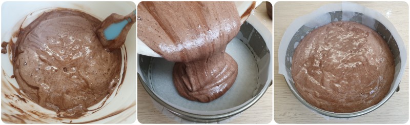 Cottura del pan di spagna al cacao