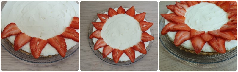 Decorazione torta con mascarpone e fragole ricetta