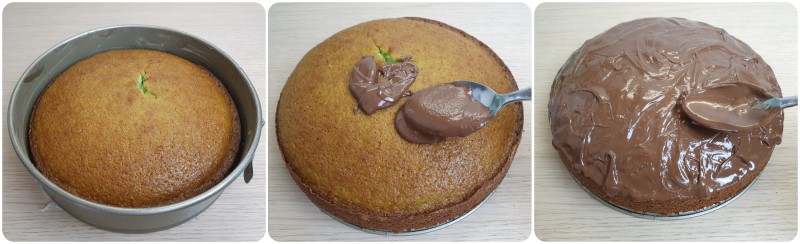 Copertura di Nutella - torta menta e nutella