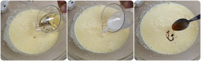 Unire olio, latte e vaniglia - Torta alla Nutella ricetta