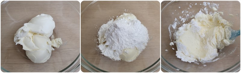 Lavorare mascarpone e zucchero a velo - nude cake ricetta