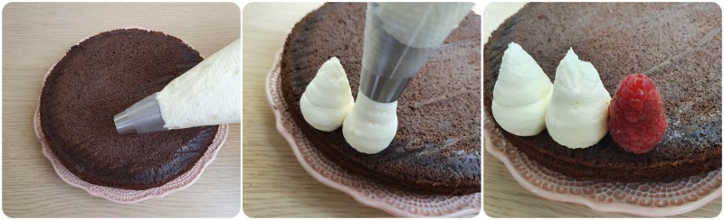Farcitura della torta - naked cake al cioccolato