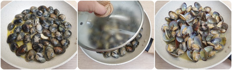 Cottura delle vongole - Ricetta pasta con le vongole