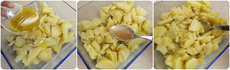 Condire le patate lesse - Kartoffelsalat ricetta originale