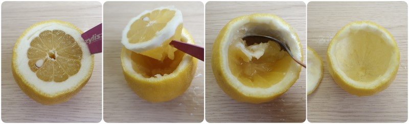 Preparazione del guscio di limone
