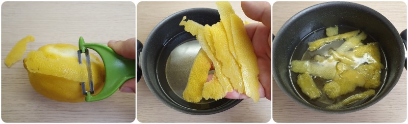 Unire la buccia di limone - Sorbetto al limone ricetta