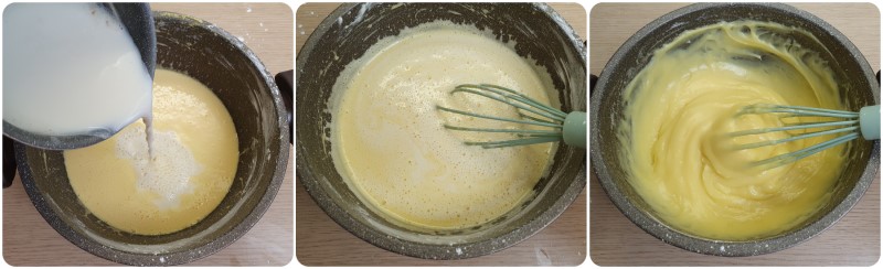 Cottura della crema - Sfogliatine alla crema
